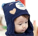 Candykids キャップ ハット 秋 冬 新生児 ベビー キッズ 赤ちゃん 子 子供 用 かわいい 女の子 男の子 とんがり帽子 クリスマス バスデー (ネイビー帽子)
