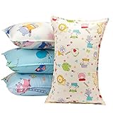 Biubee 4 pack Toddler Pillow Case 14X 21 Natural Organic Cotton Pillow Cover Envelop Style for Baby 