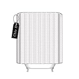 ピンク正方形デザイン撥水mildew-freeファブリックシャワーカーテン、洗濯機可 60 x 72 ピンク chid0809-16-6072