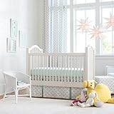 Carousel Designs French Gray and Mint Quatrefoil 2-Piece Crib Bedding Set by Carousel Designs