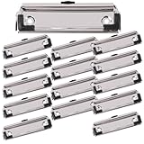 ルボナリエ クリップボード 金具 バインダー 金具のみ 7cm 10cm 12cm 15個 (シルバー M)