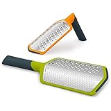 Joseph Joseph 2-in-1 Etched Grater with Adjustable Handle, Twist Grater, Extra Course and Fine