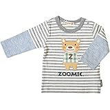 【本体綿100％】2017年 春物 ZOOMIC ズーミック レイヤードアップリケ ボーダー 長袖Ｔシャツ グレー◇95cm