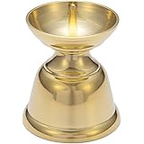 仏壇屋 滝田商店 ローソク立(昭和ダルマ火立) 真鍮製磨き 大々(総高さ5.3cm×底径4cm)◆神棚(お宮)・神殿の神具、道具【滝田商店発行 証明書付】