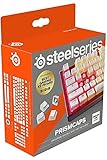 SteelSeries PrismCaps - Touches double shot style pudding - Thermoplastique PBT durable - Compatible avec la plupart des claviers mécaniques - Supports MX - Blanc (Disposition britannique)