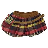 【秋冬物】 CHILD CHAMP(チャイルド チャンプ) 格子×ニットソーポシェット付きバルーンパンツ 95cm/BR NO.C-86153305