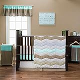 Cocoa Mint 4 Piece Baby Crib Bedding Set with Bumper by Trend Lab by Trend Lab