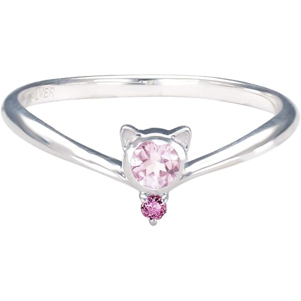 Amazon | [未来天使] 選べる 誕生石 12種類 ネコ モチーフ 天然石