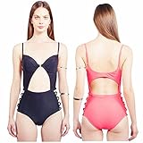 レディース水着 連体式 ワンピース　ビキニ　ラッシュガード　フィットネス スクール水着　着痩せ　夏休み 泳ぐ 欧米人気 バックレス セクシー 美胸 バンドゥ　アリュール　ワイヤー入り (L, p)