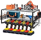 Rxakuded 工具 壁掛け 電動工具 収納 ツールラック 壁掛け ツール 収納 長さ66CM幅20CM高さ19CM 3段