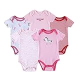 エルフ ベビー(Fairy Baby)ベビーボディスーツ 肌着 半袖 女の子 5枚セット 出産祝い(サイズ：10-12M) セット9