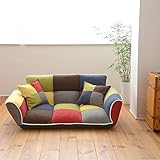 ソファ ゆったり&amp;ふっかふか クッション2個付 6段階調整可 f-jkp-yao0008pwmc マルチカラー色