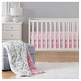 Sabrina Soto Lola Reversible 3 Piece Baby Crib Animals Bedding Nursery Set, Pink Gray by Sabrina Sot