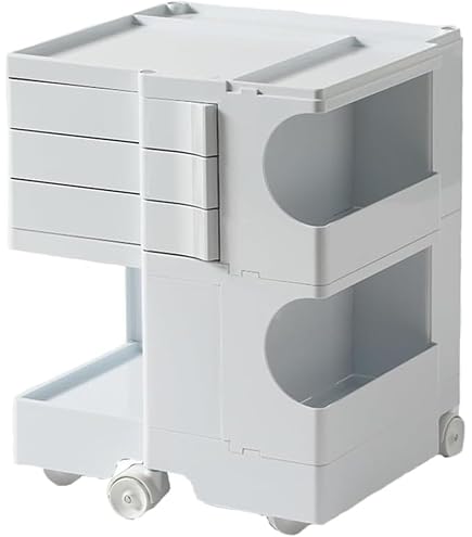 Amazon｜ビーライン ボビーワゴン 2段3トレイ ホワイト b-wagon203-WH