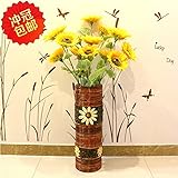 BAGEHUA インドネシア籐籐の花瓶花瓶花瓶部屋の装飾工芸壺壺工芸品木の床高 100 cm 花瓶座っ