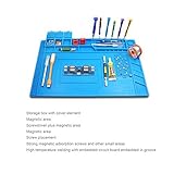 Cellphone Repair Mat - Magnetic Heat Insulation Silicone Mat Repair Kit for Soldering Iron Phone and