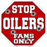 スマートブロンドOilersファンのみメタルノベルティOctagon Stop Sign bs-295