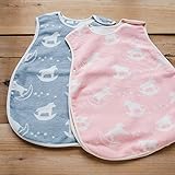 天衣無縫 綿毛布 木馬柄 スリーパー ピンク S-PK