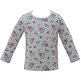 2017年 秋冬 アンパンマンガール 天竺 総柄プリント 長袖Tシャツ Anpanman Girl グレー◇95cm