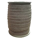 金天馬 千鳥柄ゴム 10コール 約10㎜幅 20mボビン巻 平ゴム 柄ゴム 文具 ラッピング 和柄 ブックバンド ノートバンド (ベージュ/茶)