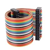 uxcell ジャンプワイヤ フラットリボンケーブル 34 ピン 34 ウェイー/ メス-メス 48cmの長さ