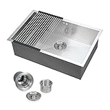 商業ステンレススチールトップマウントキッチンシンク18ゲージSingleボウル28 " x18 "