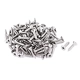 uxcell 3.5mmx16mm ステンレス鋼 フィラメント フラット ヘッド シート セルフ タッピング ネジ 100個入り