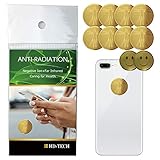 HD-TECH 電磁波カット 5G対応 99.99%遮断 電磁波防止シール スマホ ステッカー 携帯電話 (８枚入り+おまけ２枚)