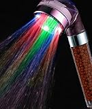 LED シャワー ヘッド お肌に 優しい 活性炭 入り レインボー ３色 タイプ　（活性炭　３色） [並行輸入品]