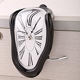 Chinatera Novelty Creative Modern Melting Clock Melted Illusion Warp Clock -Sits on Shelf to Create 