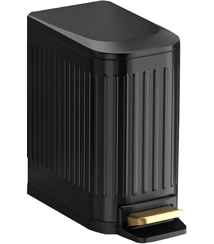 Amazon｜ゴミ箱 ふた付き 5L スリム ペダル式 ゴミ箱 角型 竹蓋