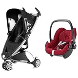 【セット買い】QUINNY クイニーザップ ロッキングブラック + マキシコシ ぺブル ロビンレッド QNY65608360 + QNY63079660