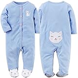 カーターズ ロンパース carter's 女の子用青紫xピンクハート白ねこさん足つきカバーオール (9months(67-72cm)) [並行輸入品]