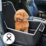 ペキュートPecute ペットドライブボックス ドライブシート 車用 ペットシート 助手席用 ペット用品 防水 耐摩 滑り止めシートベルト 折り畳み式 飛び出し防止 収納バッグ付き 黒