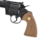 CAROM SHOT ウォールナット オーバースクエア タナカパイソン リアルサイズ 【タナカワークス コルトパイソン用 木製グリップ ガスガン モデルガン キャロム】