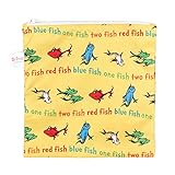 Bumkins Reusable Snack Bag Large, Seuss Yellow Fish by Bumkins