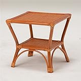 籐テーブル ローテーブル 【正方形 幅41cm】 木製 アジアンテイスト RT-658NA ナチュラル