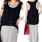 (マーシェル) Marshel 授乳服 マタニティ ワンピース ジレ マキシ アンサンブル 2ピース セット【 授乳口付 】重ね着 きれいめ ノースリーブ