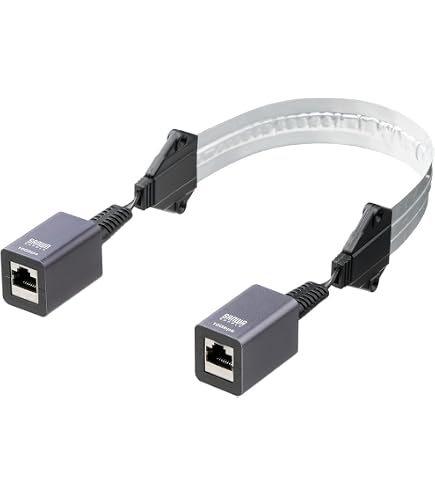 Amazon.co.jp: サンワサプライ すきま用 CAT6A 延長LANケーブル（PoE