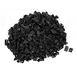 uxcell　コーナーコネクタ　プラスチック製　ブラック　固定ブラケット　300個入り