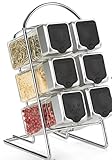 ガラスストレージ空Spice Jars with Lids Set – Kitschen Accessorie - 3 oz- 6 Piece Set