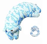 Angel Dear Ring Rattle and Curved Pillow Blue Camo Puppy Set by Angel Dear