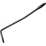 Musiclily Ultra 4.8mm ステンレススチール製トレモロアーム ネジ式 メキシコ フェンダーストラトエレキギター用、 ブラック 黒キャップ