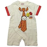 《初夏盛夏対応》 GARACH(ギャラッチ) 天竺ネクタイパンダカバーオール 80cm /Re NO.AH-1624302