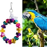 Pet Bird Parrot House Toys Large Swing Bird Bite Chew Wooden (Usa)
