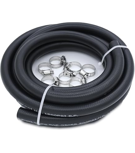 CHOIMOON 5/8" Fuel Line Hose - 5ft, High Pressure 150 PSI, Oil & Ethanol Resistant