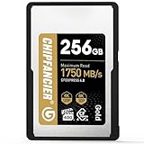 CHIPFANCIER 256GB CFexpress 4.0 Type Aカード 最大1,750MB/秒 読み取り速度 & 1750MB/秒 書き込み速度 タイプA メモリーカード RAW 4K/8Kビデオ録画用 Sony Alpha Sony FXカメラ対応 ゴールド