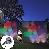 Loritar（ロリター）投影ランプ レーザーライト 防水 角度調整 屋内・屋外用ライト ガーデンライト 照明 効果 イルミネーション 電飾 プロジェクターライト (カラフルハート)