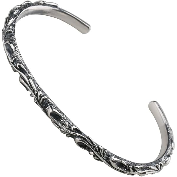 Amazon.co.jp: シルバー925 唐草 太陽神バングル 925 銀 アラベスク