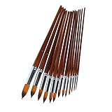 Kangnice 13pcsアーティストペイントブラシセットナイロンヘア水彩アクリル油絵図面